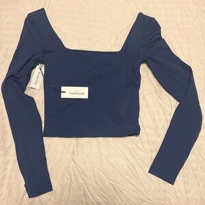 Square neck long sleeve